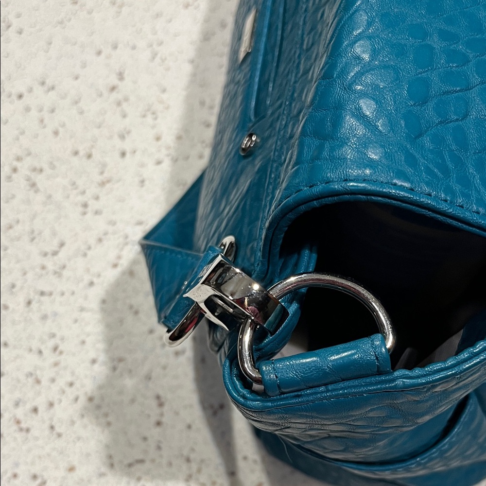 Thirty-One Jewell Teal Affair Vintage Pebble Shoulder Bag - Picture 11 of 15